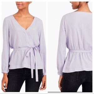 J.CREW Mercantile Lavender Wrap Top 10